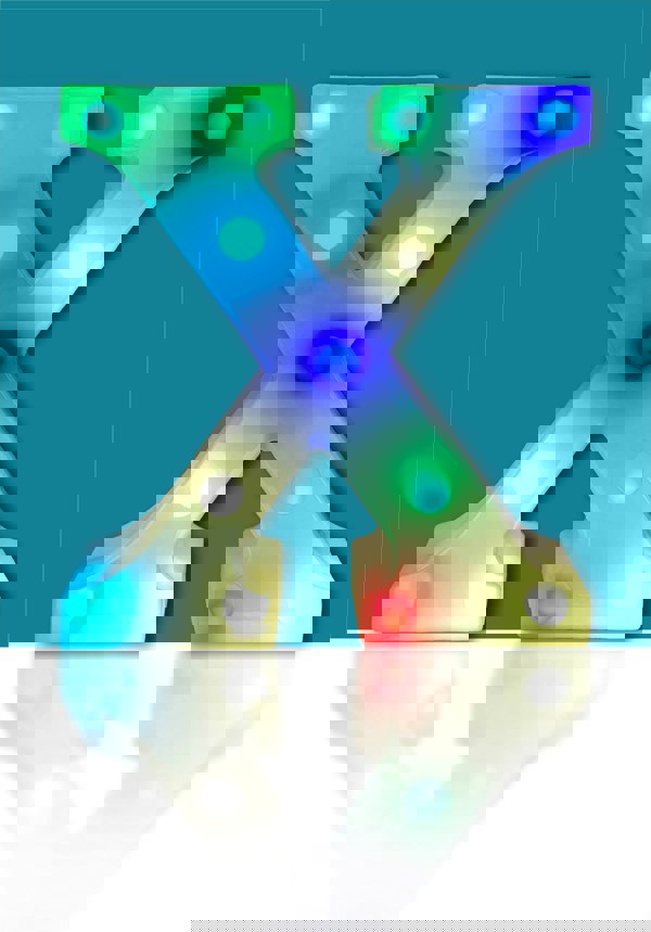 St Helens Battery Operated RGB Letter   With Remote Control Letter X