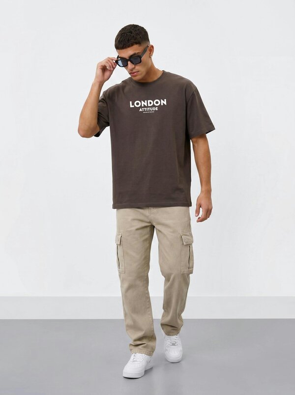 London Attitude Original Creators Dragon Graphic Heavyweight Oversized T-Shirt