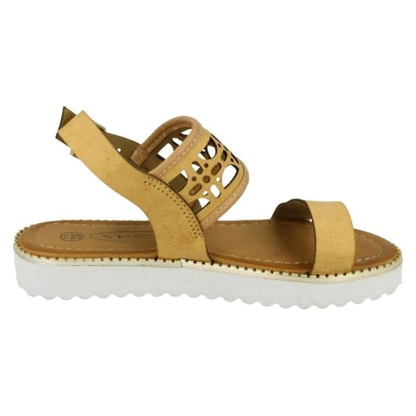 Spot On Girls Spot On Cut Out Ankle Strap Low Mules