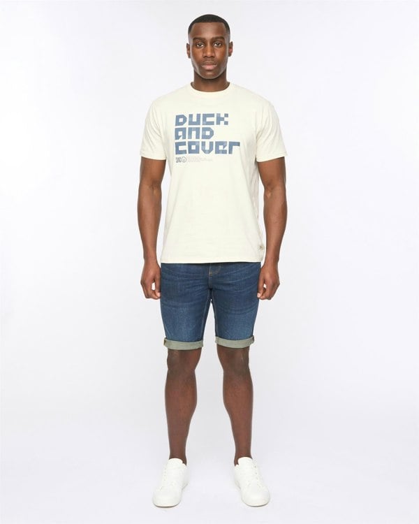 Duck and Cover Mustone Denim Shorts Raw Wash