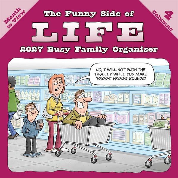 Funny Side Of Life Family Organiser 2027, Family Planners, Month To View, Humour, Gift