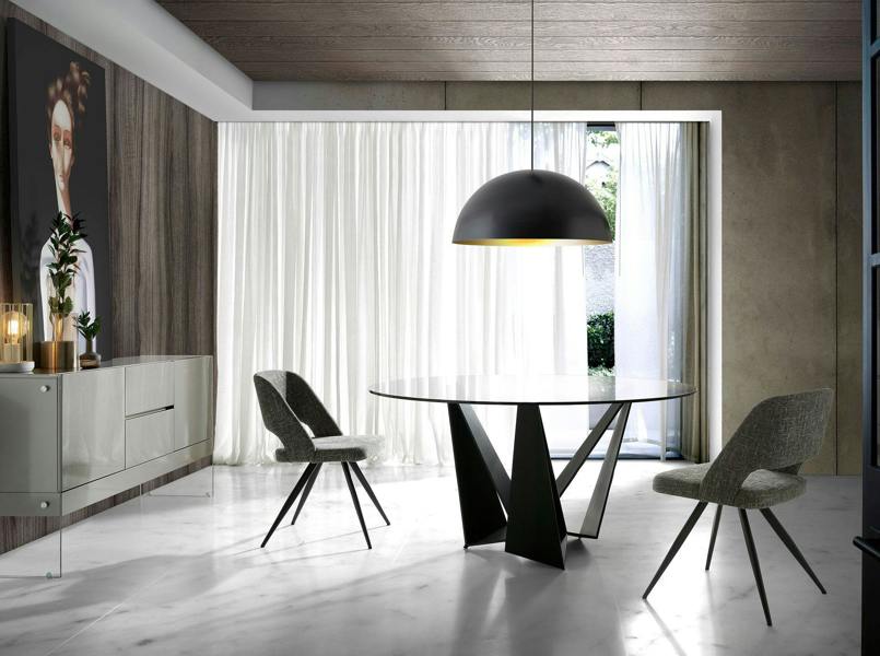 Angel Cerdá Grey Fabric Swivel Chair 4010