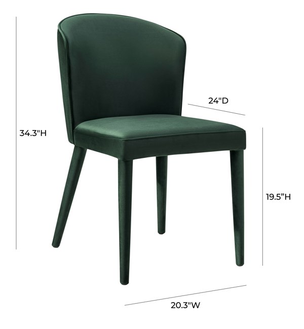 Furniture Edit Metropolitan Forest Green Velvet Chair