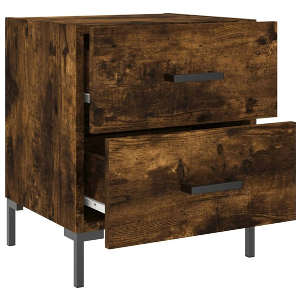Berkfield Bedside Cabinet Smoked Oak 40x35x47.5 cm Engineered Wood