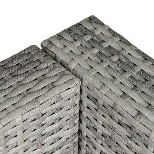 Wyld Haus Karettano Rattan Grey Single Outdoor Armchair With Cushions And Armrests