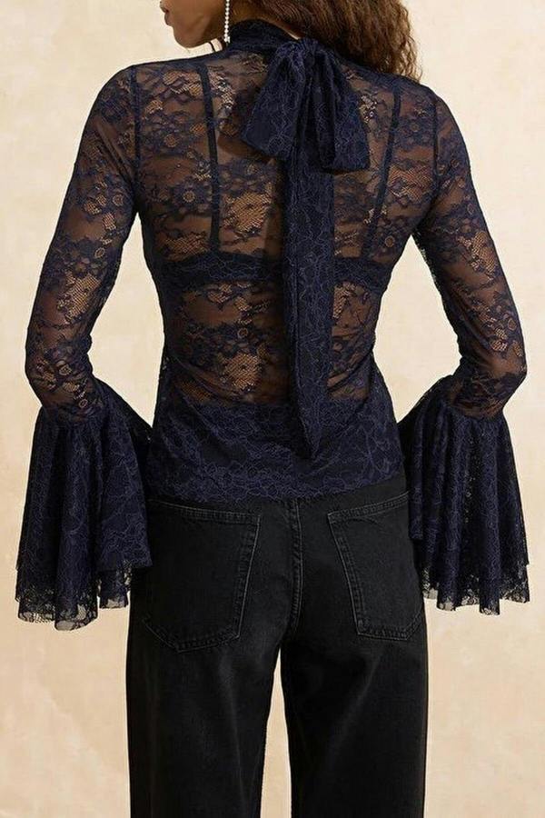 WOVCOR Lace Boho Party Blouse