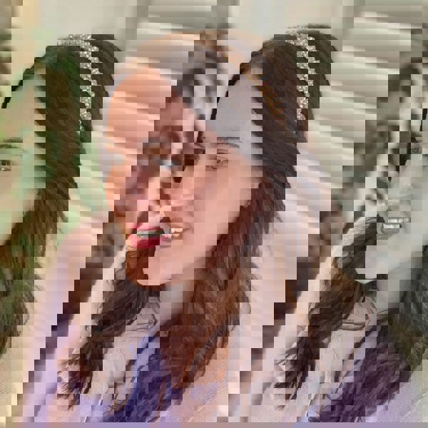 Pink Headband Thin Headband Sparkly Wedding Guest