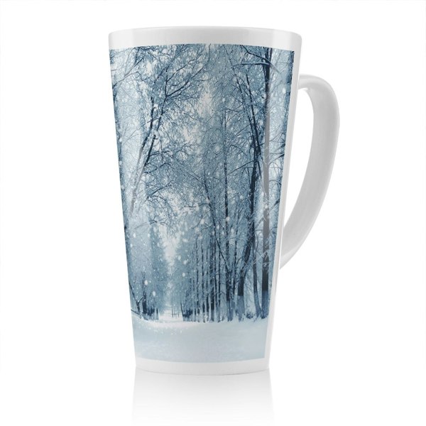 Benjamin Tate Design Snowstorm In Park Dining Latte Mug