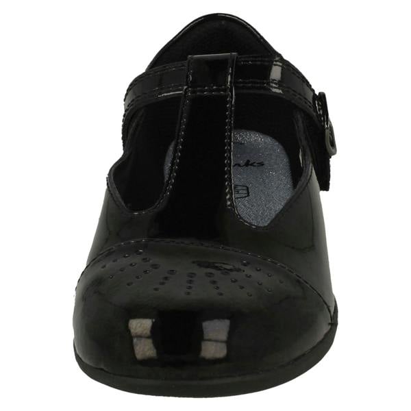 Clarks Girls Clarks Laser Detailed T-Bar Shoes Scala Spirit K