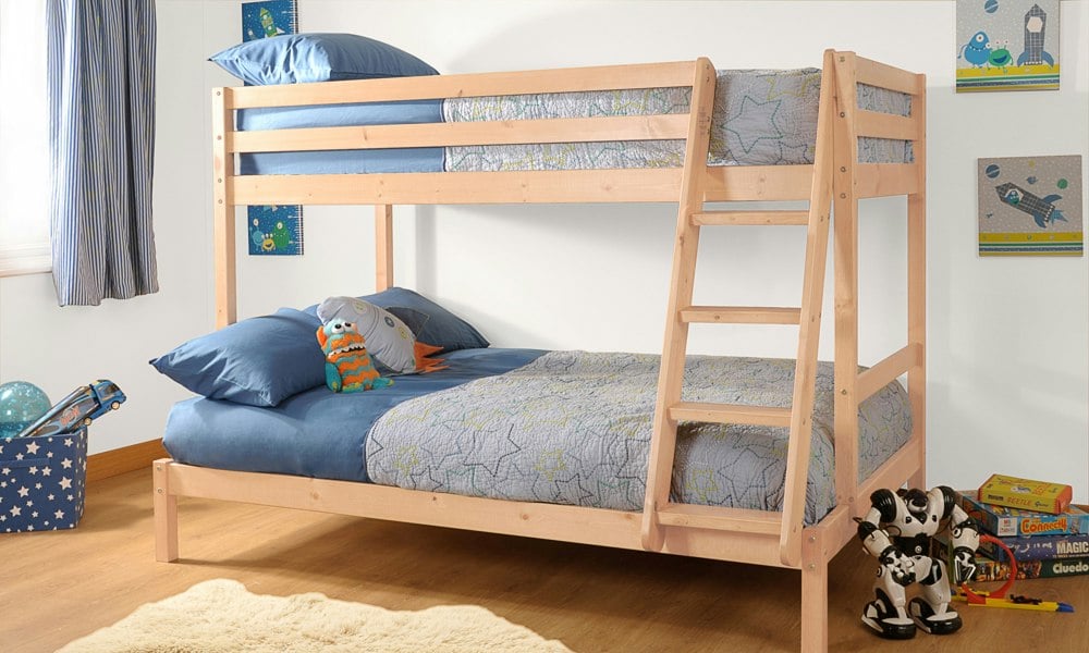 Comfy Living Durleigh Wooden Triple Bunk Bed - Space-Saving & Stylish Solution for Your Home