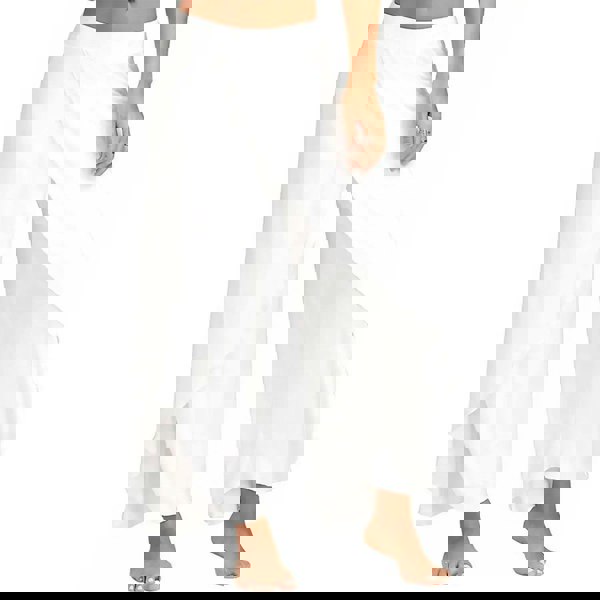 Aquarius Super Soft Modal Spandex Yoga Pilates Pants, White