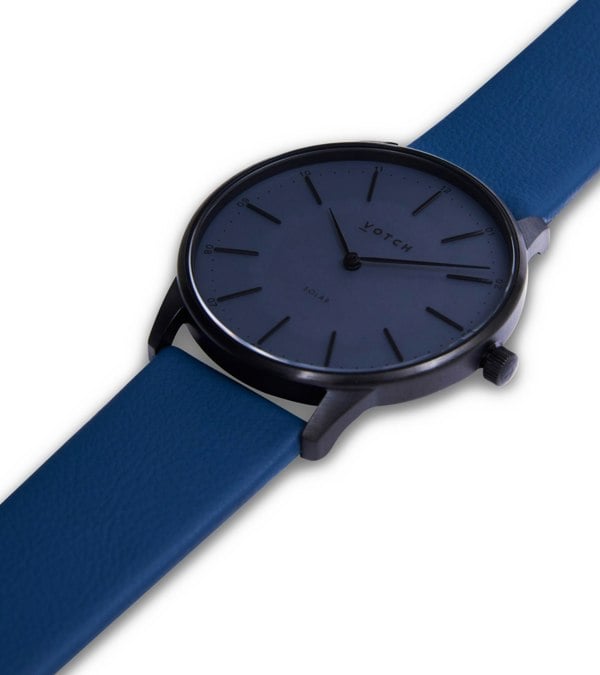 Votch Black & Gun Metal with Navy Watch | Solar Classic