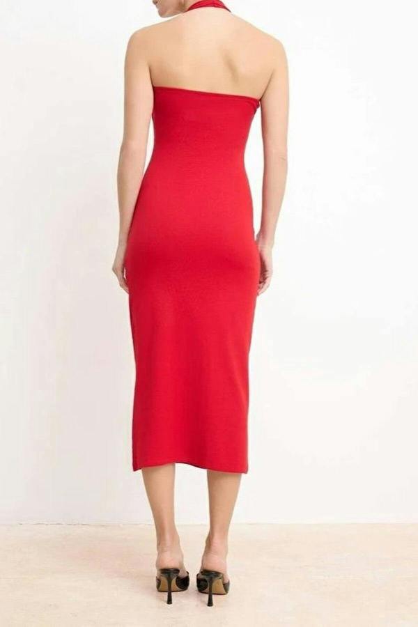 WOVCOR Bodycon Midi Dress