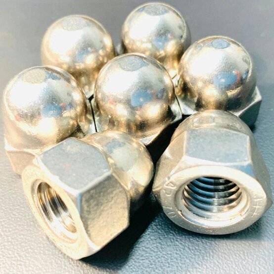 Fixaball Dome Nuts Stainless Steel A2 304 High Type DIN 1587 M3 - M24