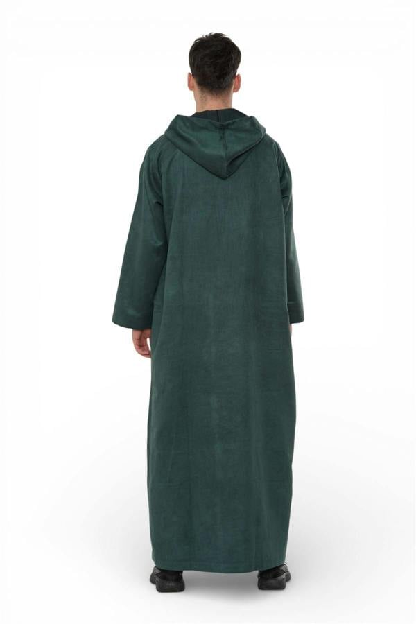Infinity Leather Men's Hooded Eid Moroccan Jubba Robe Ramadan Eid Thobe - HM12