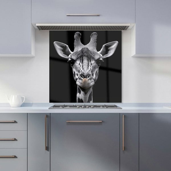 Warren Reed Black & White Giraffe Kitchen Splashback - 00012