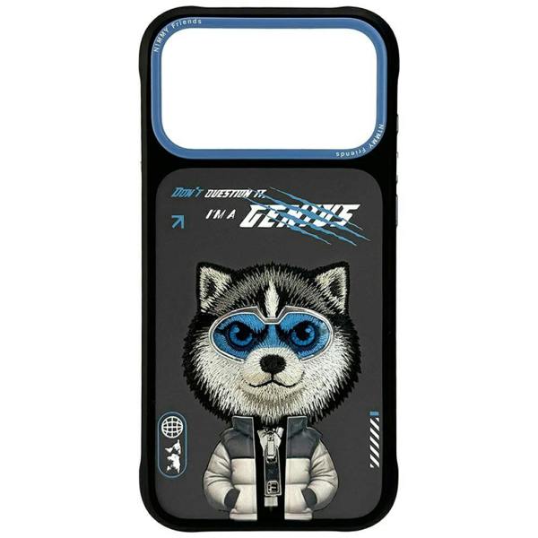 Nimmy Friends Nimmy Cool & Cute 2.0 Husky Case with MagSafe for iPhone 17 Pro 6.3" Grey Blue - N-KMLL-IP17-PRO-017-A