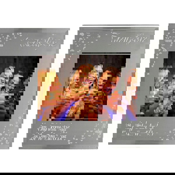 Personalised Memento Company Personalised Twenty One Diamante 6x4 Glass Photo Frame