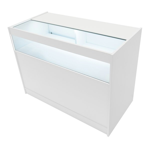 Monstershop Europa LED Shop Counter Set B1200, C1200, TB60 & LM60 - White