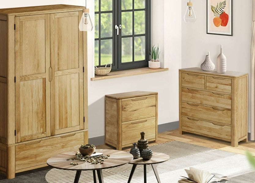 Comfy Living Stafford Bedroom Furniture: Experience Elegance with Oak Effect Design