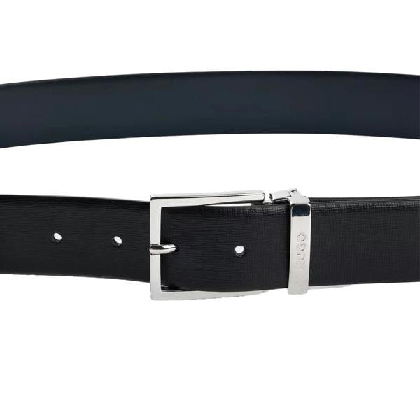 Hugo Mens Giupi-S Leather Belt - Black - 