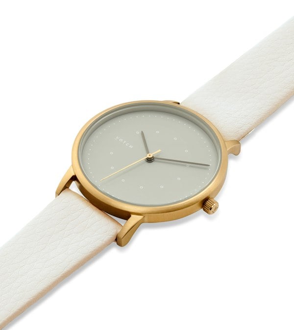 Votch Gold and Off White with Grey Watch | Lyka