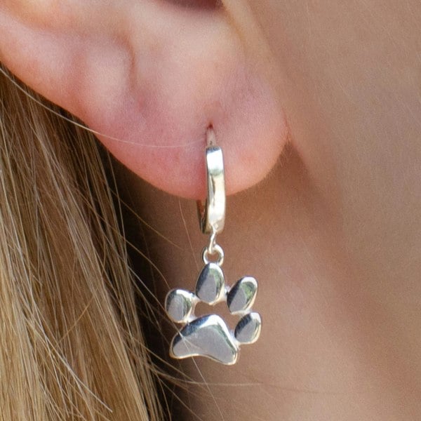 Mylee London Personalised Paw Print Earrings