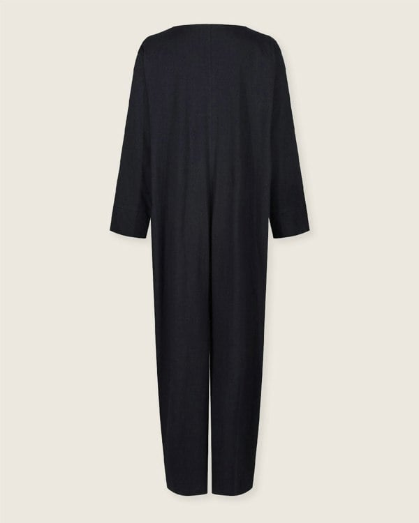 Mai Black V-Neck Jumpsuit- image 8