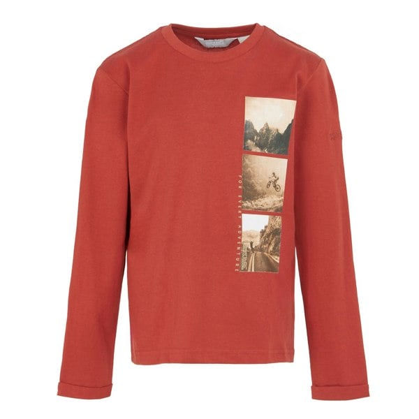 Regatta Kids Wenbie III Photo Split Long-Sleeved T-Shirt - Red Ochre
