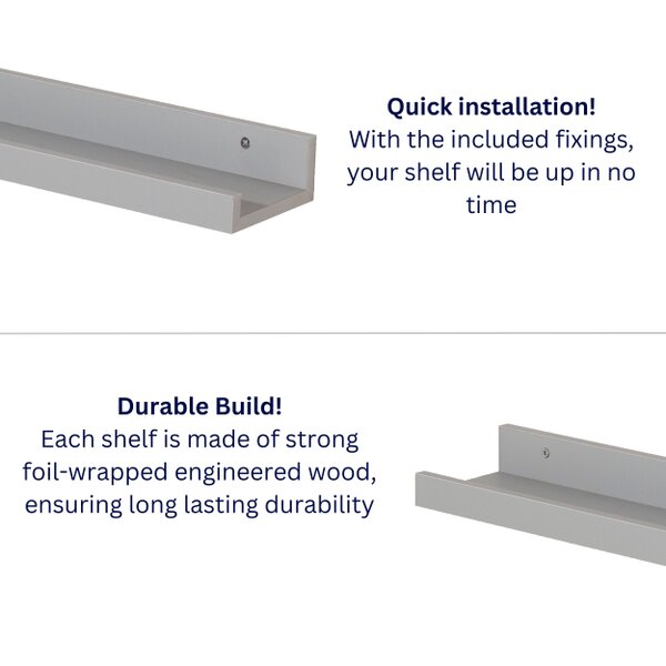 Core Products Dura Display Shelf Kit, Lipped Edge, Foiled Finish