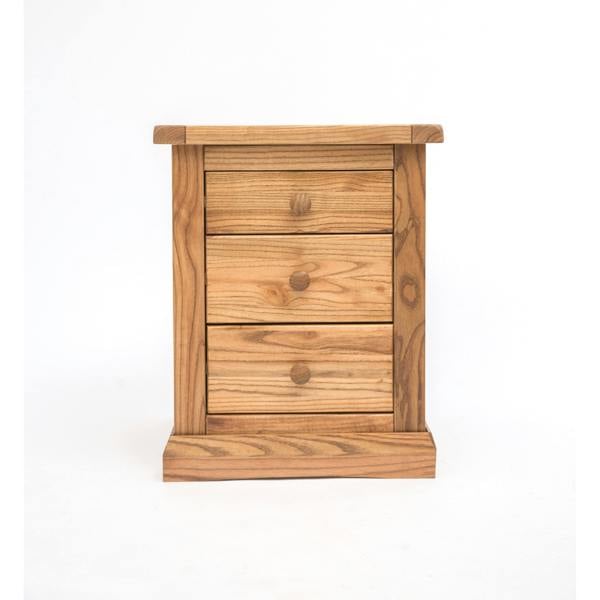 Salerno 3 Drawer Bedside Table