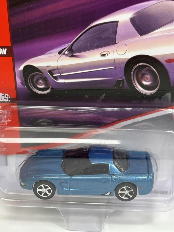 Johnny Lightning 2001 Chevy Corvette Z06 Nassau Blue Poly 1:64 JLMC030B