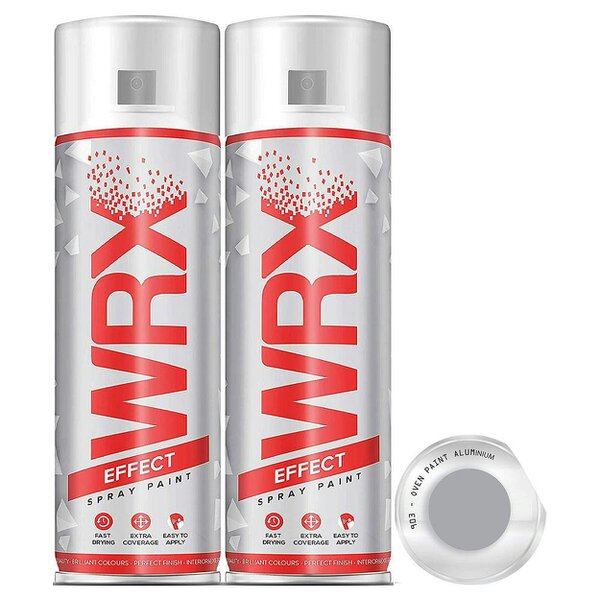 WRX 2X WRX Oven Aluminium Spray Paint 400ml