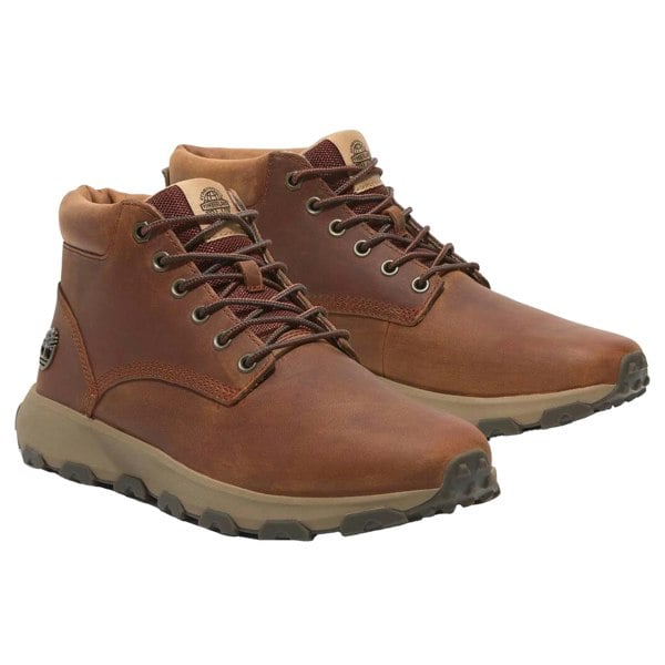 Timberland Mens Winsor Park Leather Mid Cut Lace Up Boots - Orange