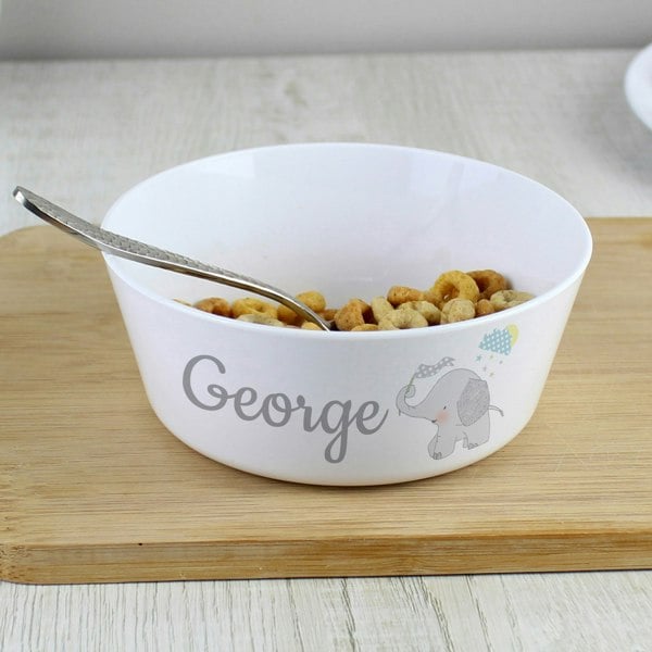 Personalised Memento Company Personalised Hessian Elephant Plastic Bowl