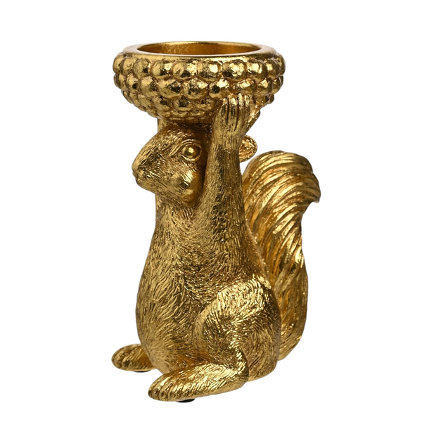 Hestia Gold Squirrel Tealight Holder