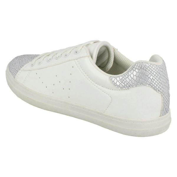 Spot On Ladies Spot On Synthetic Snake Design Casual Trainers