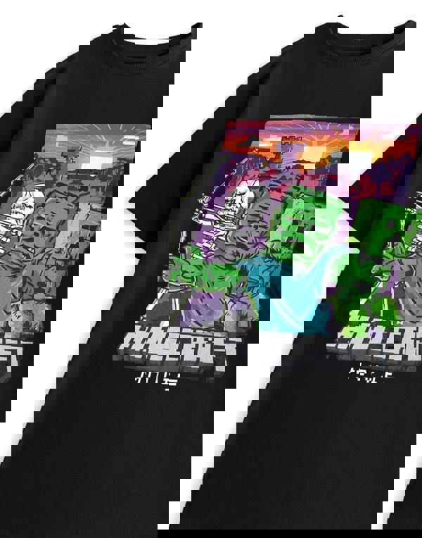 Minecraft Boys Black Zombie Kids Short Sleeved T-Shirt