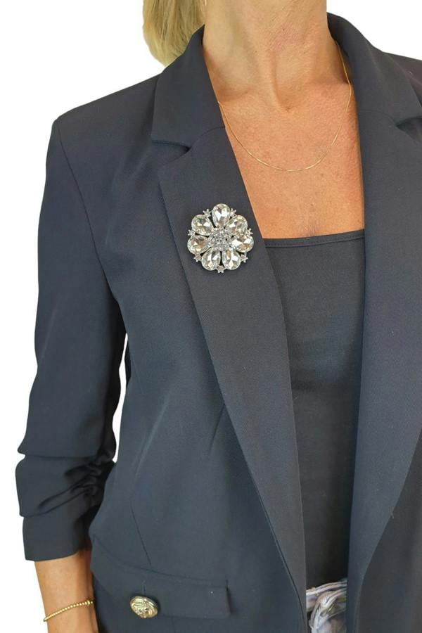 Paulo Due Large Petal Coloured Brooch