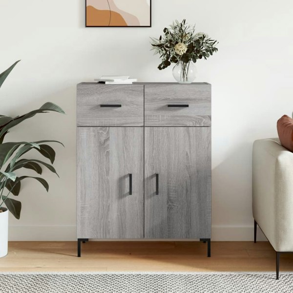 Berkfield Sideboard Grey Sonoma 69.5x34x90 cm Engineered Wood