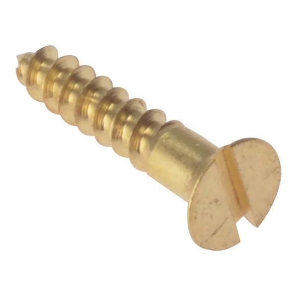 Forgefix Wood Screws, Slotted, Csk, Brass - Multi Colour