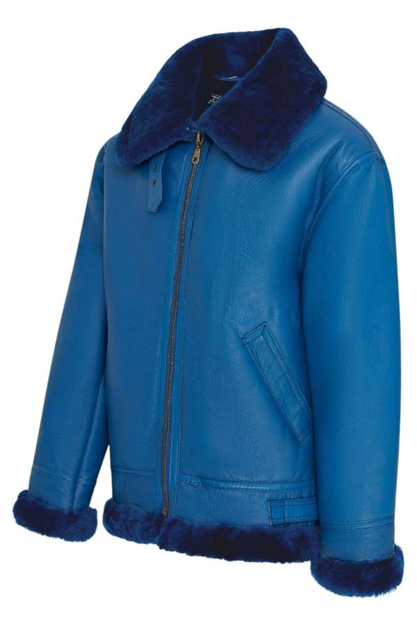 Infinity Leather Mens B3 Bomber RAF Aviator Sheepskin Jacket -Wyndham
