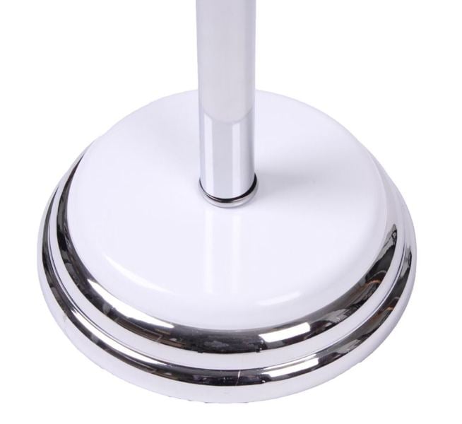 Showerdrape Opera White/Chrome Freestanding Spare Toilet Roll Holder