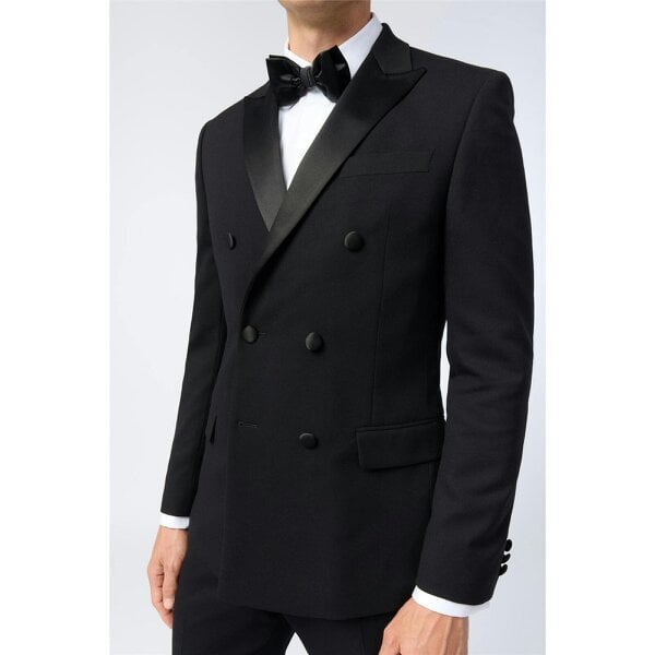 Antique Rogue Slim Fit Huxley Double Breasted Tuxedo Jacket