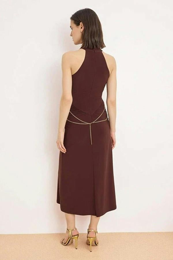 WOVCOR Evening Dress with Accessory Details