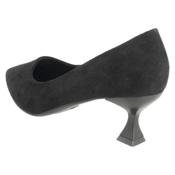 Anne Michelle Ladies Anne Michelle Microfibre 6cm Heeled Court Shoes F90124