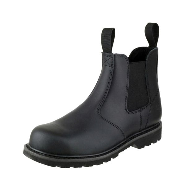Amblers Safety FS5 Goodyear Welted Pull on Dealer Men's Safety Boots in Black
