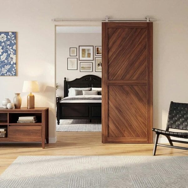 Sliding Door Hardware Kit Heavy Duty 304 Stainless Steel 152 cm Wide Door Silver Tone - Silver Tone