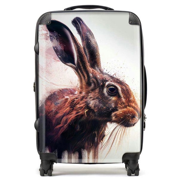 Warren Reed Hare Face Splashart Suitcase