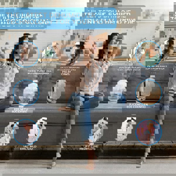 Air Pro WiFi Dehumidifier Clothes Dryer Mould Remover - 2L Water Tank 12L /Day